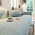 Baroque Floral Quilted Cotton Sofa Cover, Non-Slip Washable Couch Protector