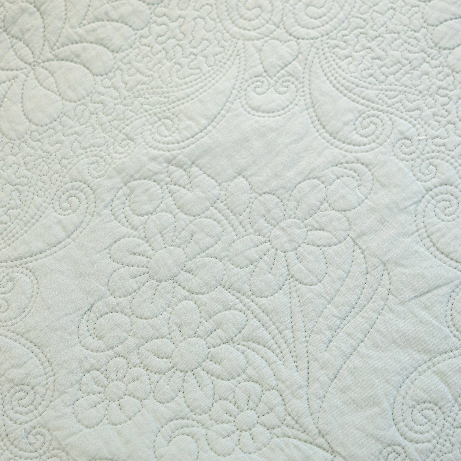 Baroque Floral Quilted Cotton Sofa Cover, Non-Slip Washable Couch Protector
