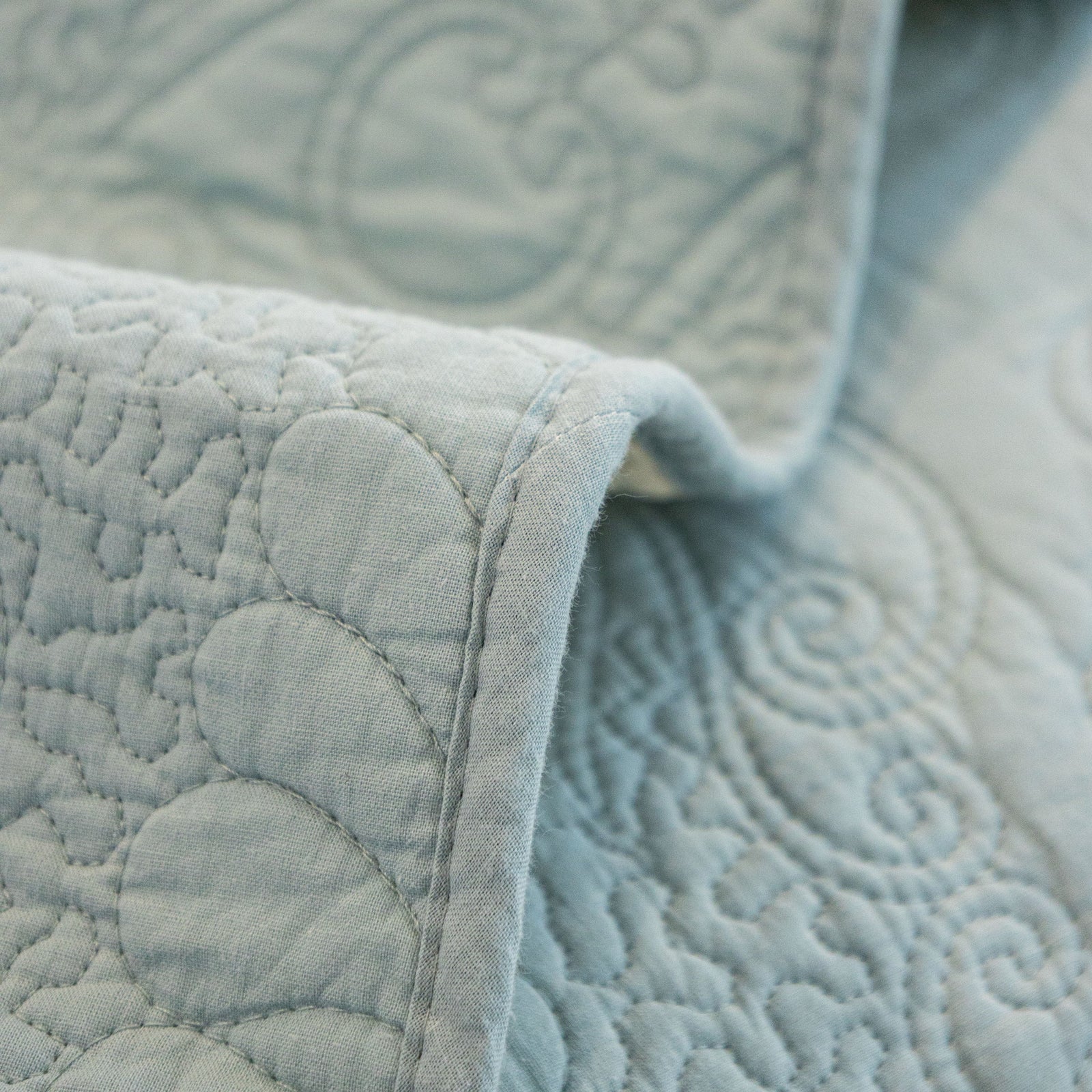 Baroque Floral Quilted Cotton Sofa Cover, Non-Slip Washable Couch Protector