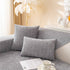Plush Solid Color Striped L-Shaped Sofa Slipcovers, Washable Non-Slip Textured Furniture Covers