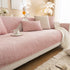 Plush Solid Color Striped L-Shaped Sofa Slipcovers, Washable Non-Slip Textured Furniture Covers