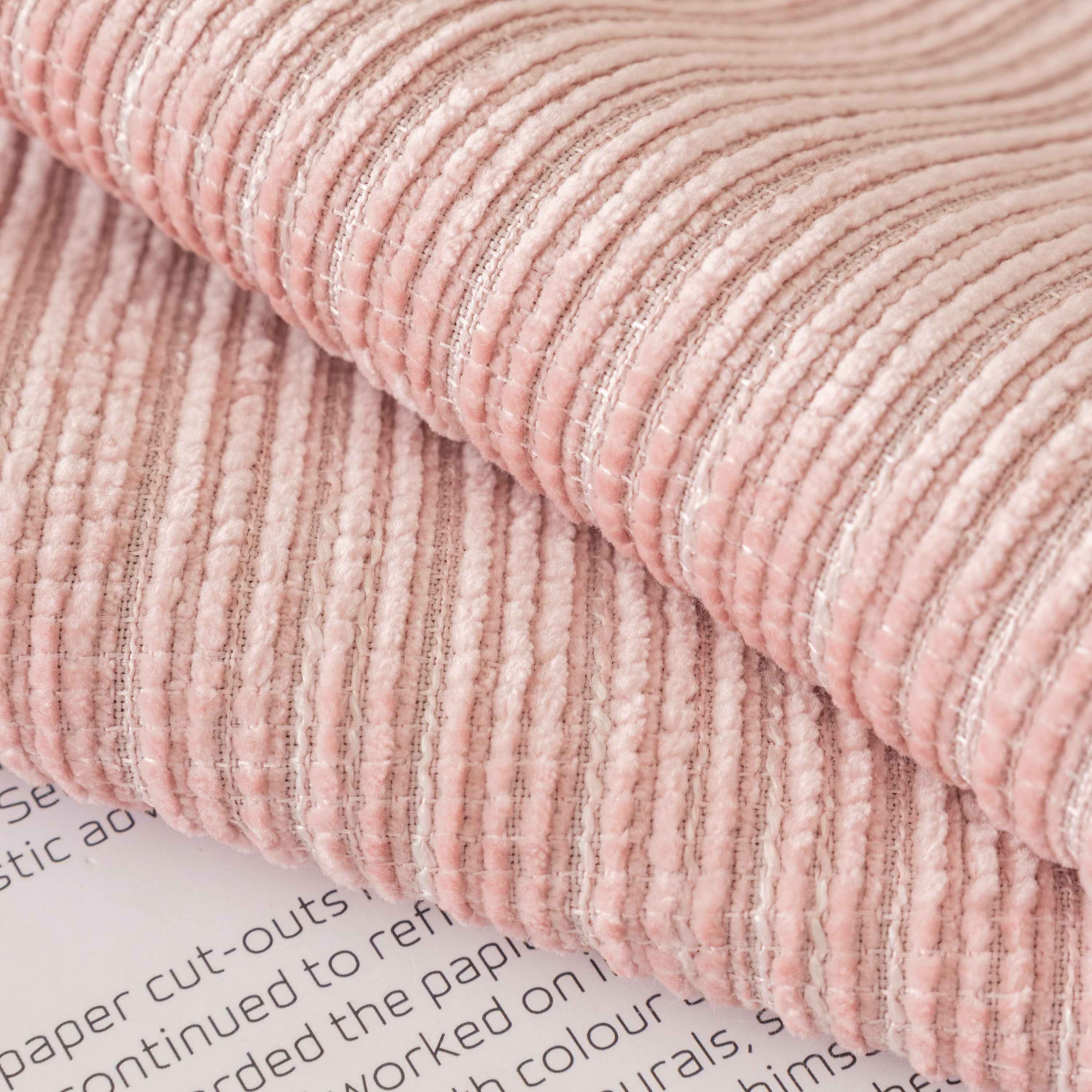 Plush Solid Color Striped L-Shaped Sofa Slipcovers, Washable Non-Slip Textured Furniture Covers