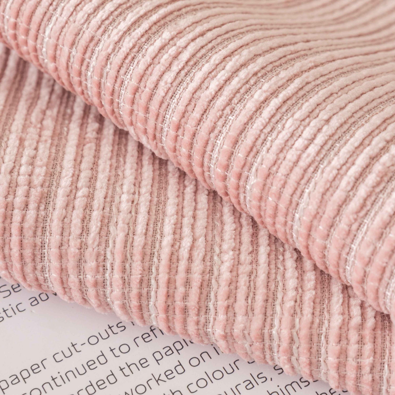 Plush Solid Color Striped L-Shaped Sofa Slipcovers, Washable Non-Slip Textured Furniture Covers