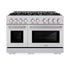 ZLINE 48" Select Dual Fuel Range Gas Cooktop Electric Convection Oven Stainless Steel Brass Burners HDR-BR-48