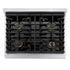 ZLINE 30"Paramount Dual Fuel Range White Matte Matte Black SDRZ-WM-30-MB