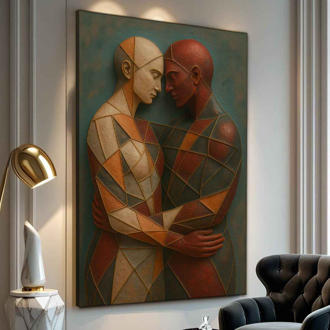 Embrace of Geometry Abstract Wall Art III