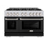 ZLINE 48" Select Gas Range Gas Convection Gas Oven Stainless Steel Black Matte Door HGR-BLM-48