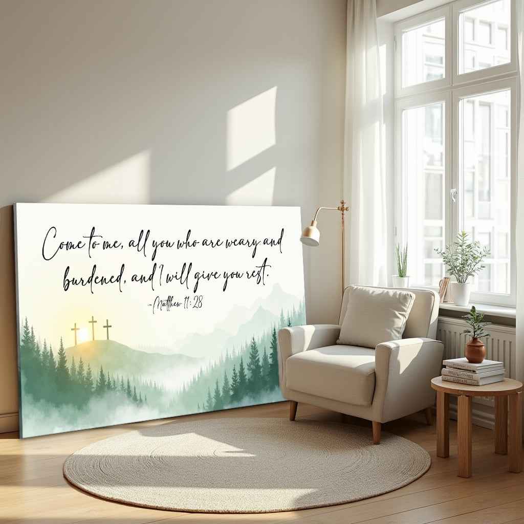 Come To Me - Matthew 11:28 Faith Sign