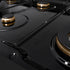 ZLINE 48" Paramount Gas Rangetop Black Stainless Steel Polished Gold SRTBZ-48-G