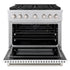 ZLINE 36"Paramount Dual Fuel Range Stainless Steel, White Matte, SDR-WM-36