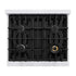 ZLINE 30"Classic Gas Range, Convection Gas Oven, DuraSnow® Stainless Steel, White Matte Door CGRS-WM-30