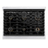 ZLINE 36"Gas Range, Convection Gas Oven, DuraSnow® White Matte, Matte Black SGRSZ-WM-36-MB