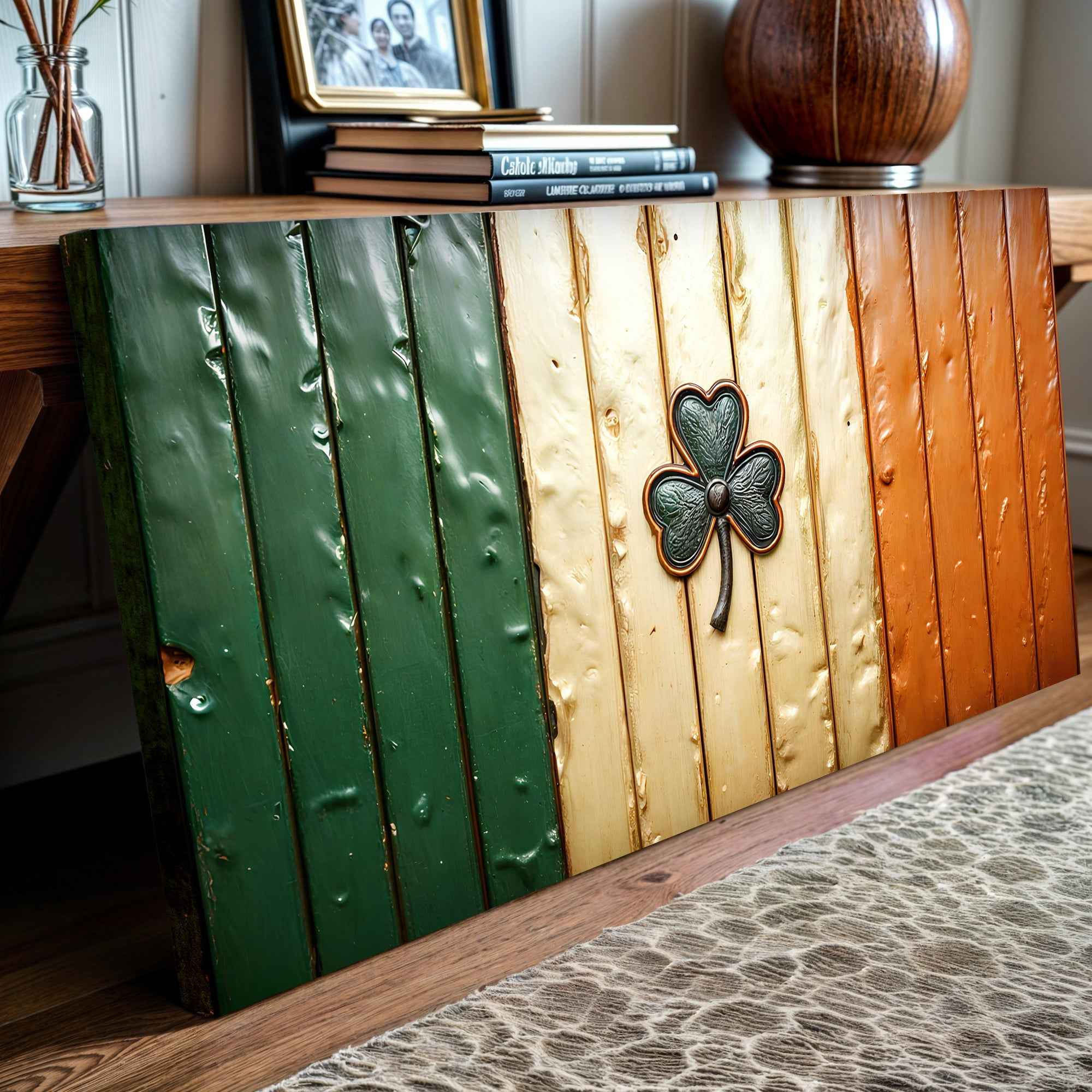 Irish Shamrock Glory Wooden Flag Wall Art II