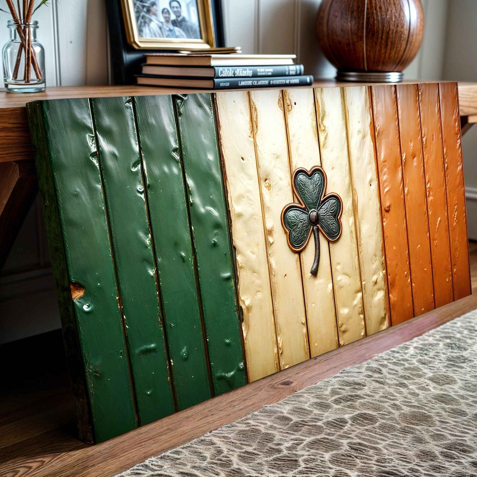 Irish Shamrock Glory Wooden Flag Wall Art II