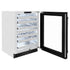 ZLINE 24" Touchstone Dual Zone 44 Bottle Wine Cooler Black Stainless Steel Glass Door RWDO-BS-24