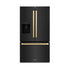 ZLINE 36" Refrigerator, Water, Ice Dispenser, Black Stainless, RSMZ-W36-BS-FCB