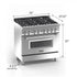 ZLINE 36" Bundle Range RAS-BG-36 & Range Hood 8654BG-36, 2KP-RASBGRH36