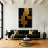 Contemporary Black and Gold Wall Art II