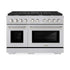 ZLINE 48"Gas Range, Convection Gas Oven , DuraSnow® Brass Burners, SGRS-BR-48