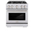 ZLINE 30" Select Dual Fuel Range Gas Cooktop Electric Convection Oven DuraSnow® Stainless Steel HDRS-30