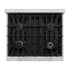 ZLINE 30" Select Dual Fuel Range Gas Cooktop Electric Convection Oven Stainless Steel Black Matte Door HDR-BLM-30