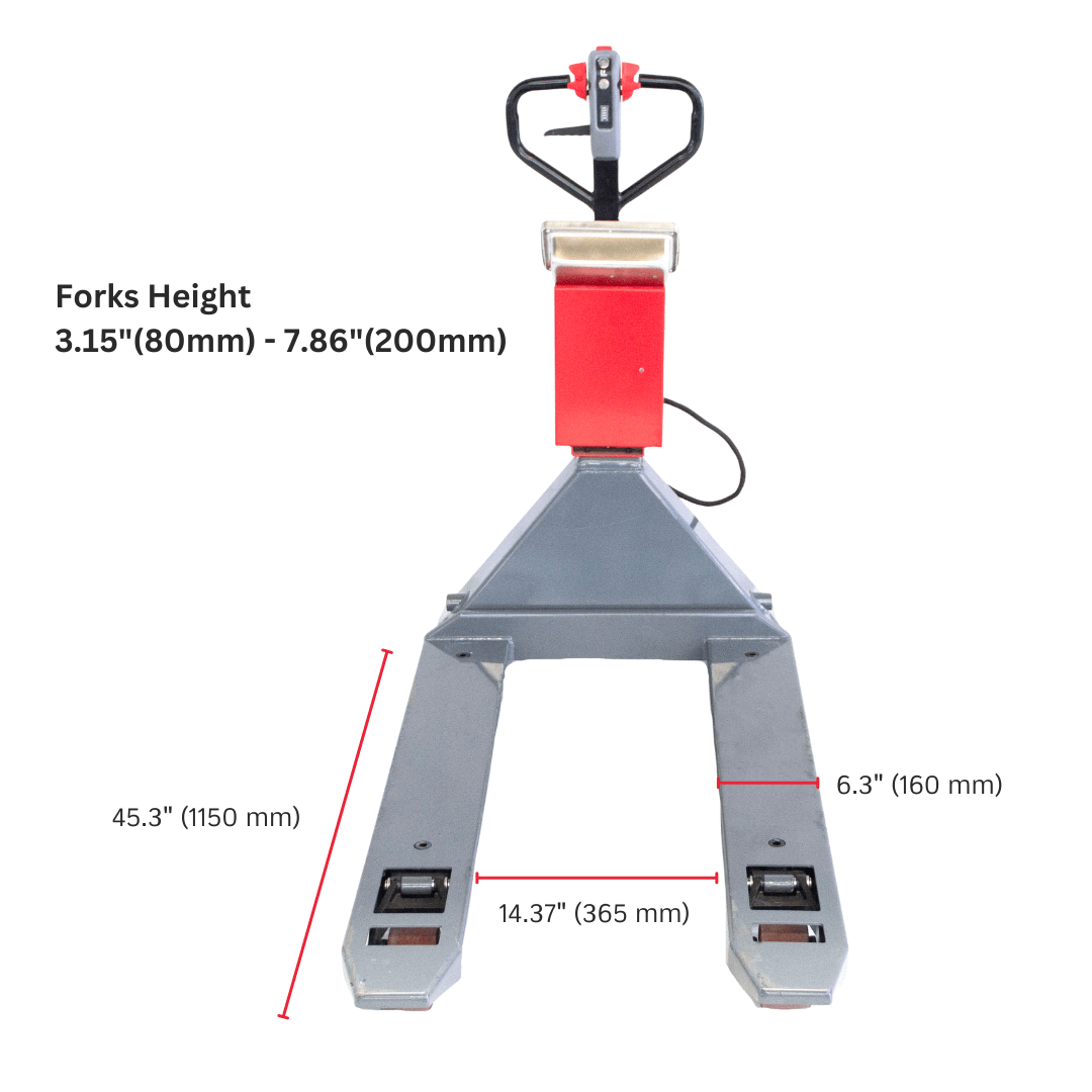 PT4400W 4400 lbs Electric Pallet Jack with Built-in Scale, 45" x 27" Fork Size
