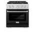 ZLINE 30"Paramount Dual Fuel Range Stainless Steel, Black Matte, SDR-BLM-30