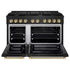 ZLINE 48"Gas Range, Convection Gas Oven, Black, Gold,SGRBZ-48-G