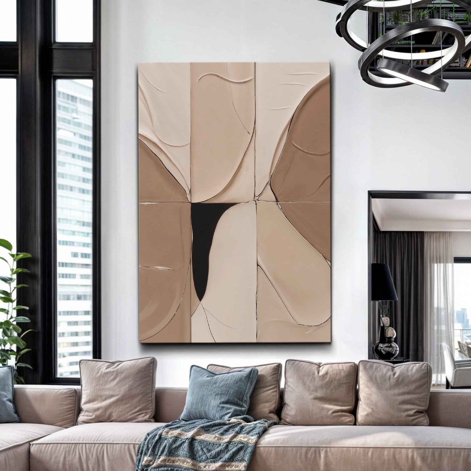 Neutral Abstract Boho Wall Art