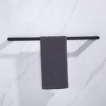 Luxurious 4-Piece Brass Matte Black Bathroom Hardware Set: Towel Bar, Towel Ring, Toilet Paper Holder, Robe Hook, and Tower Holder - Wall Mounted