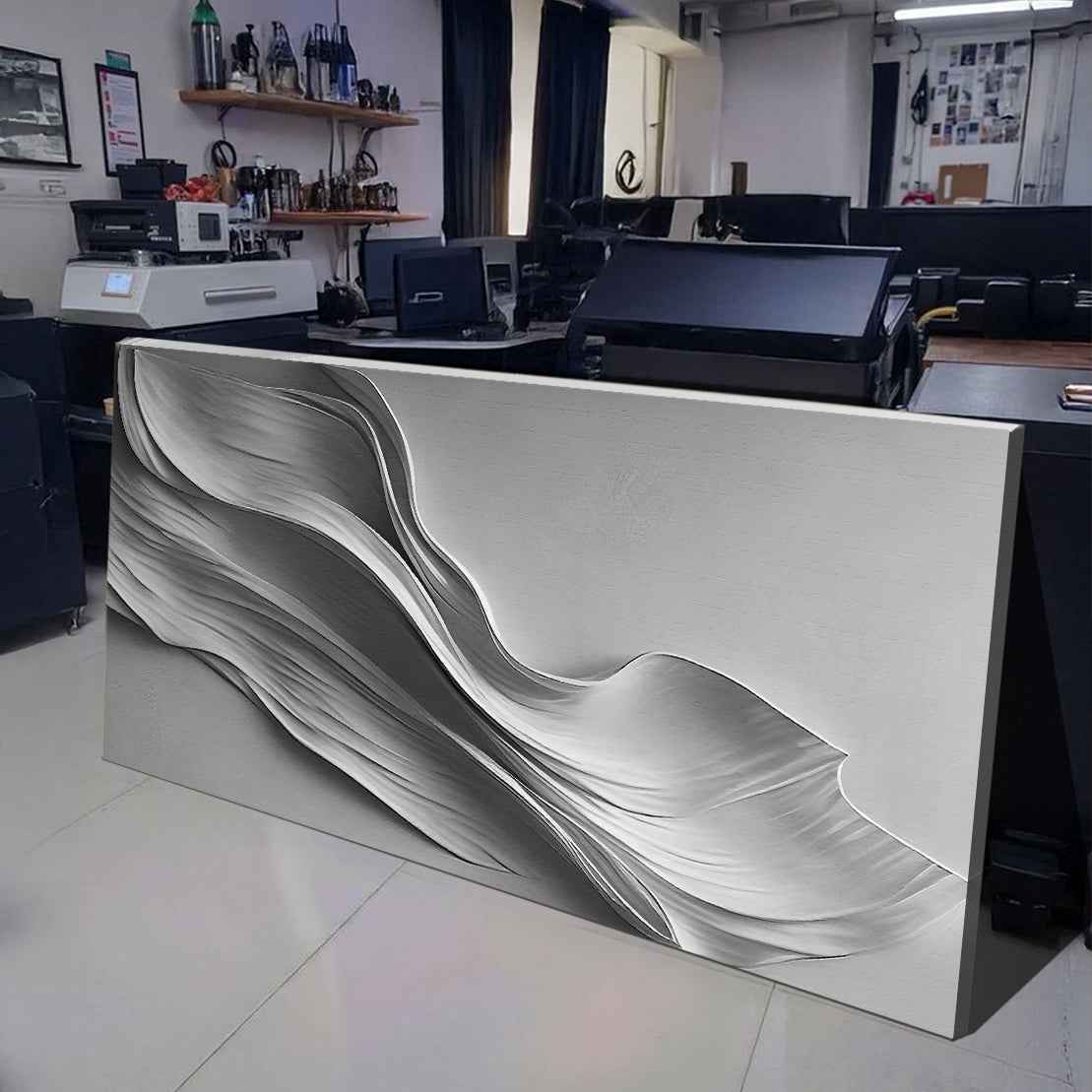 Stormy Gray Minimalist Wall Art