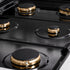 ZLINE 36" Paramount Gas Rangetop Stainless Steel Matte Black SRTZ-36-MB