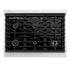 ZLINE 36"Gas Range, Convection Gas Oven, DuraSnow® Black Matte, Champagne Bronze SGRSZ-BLM-36-CB