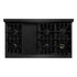 ZLINE 48" Dual Fuel Range, Gas Cooktop, Electric Convection Oven Black Stainless Steel, Gold CDRBZ-48-G