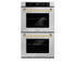 ZLINE 30"Professional True Convection Double Wall Oven, Air Fry, Self Clean, DuraSnow® Gold WADSZ-30-G
