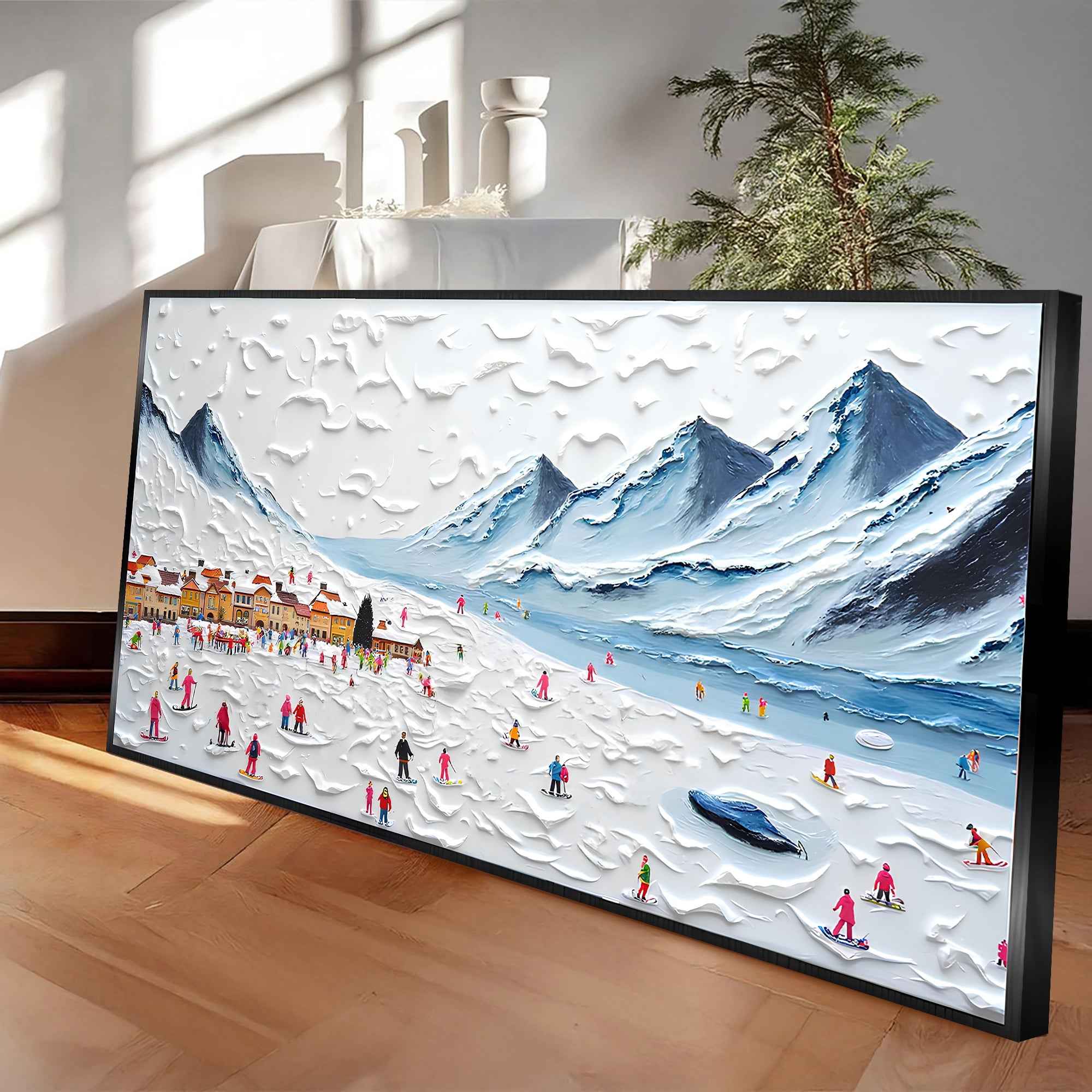 Snow Mountain Abstract Wall Art II