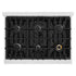 ZLINE 36" Dual Fuel Range, Gas Cooktop, Electric Convection Oven DuraSnow® Stainless Steel, White Matte Door CDRS-WM-36