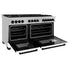 ZLINE 60"Autograph Range Dual Fuel, DuraSnow, White Door,RASZ-WM-60-MB