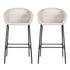 Ladd Outdoor Metal Wicker Barstool Set of 2 - Light Gray