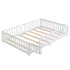Solid Wood Floor Bed With Door And Fence For Children