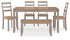 Harperfeld - Dining Room Table Set (Set of 6) - Natural / Gray