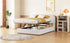 Walker Edison | Teddy Full Size Upholstered Platform Bed with Hydraulic Storage