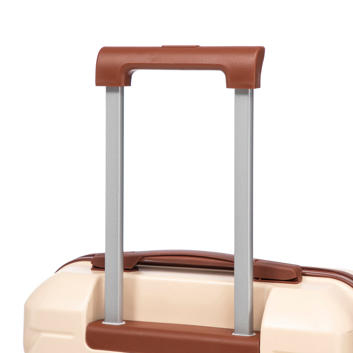 14'/20' 2-Piece Beige ABS Spinner Wheel Luggage Set