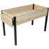 Raised Garden Bed With Metal Legs And Folding Storage Shelf