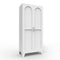 2 Shapely Doors Cabinet Metal Storage Cabinet With Doors And Adjustable Shelves For Bedroom Living Room - White