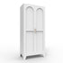 2 Shapely Doors Cabinet Metal Storage Cabinet With Doors And Adjustable Shelves For Bedroom Living Room - White