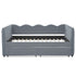 Gingham Daybed With USB Charging Port, Wave-Shaped Design