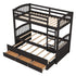 Bunk Bed With Trundle And Drawers, Arched Headboard And Footboard