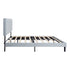 Modern Upholstered Platform Bed Frame With Button Tufted Fabric Headboard
