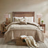 7 Piece Faux Suede Comforter Set Tan California King